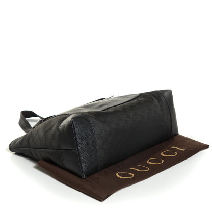 Gucci Nylon Calfskin Large Tote Black 4 of 7