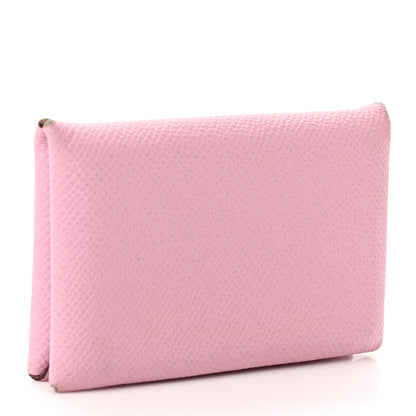 Hermes Epsom Calvi Card Case Mauve Sylvestre 3 of 9