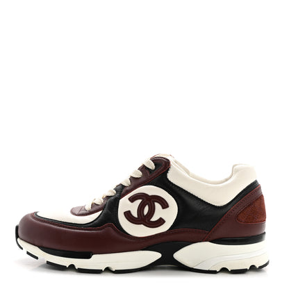 Chanel Calfskin CC Sneakers 39 Brown White Black 1 of 9