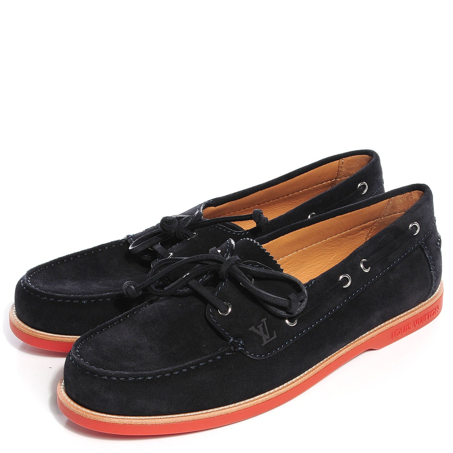 Louis Vuitton Mens Suede Transatlantic Loafers Marine 8.5 2 of 6