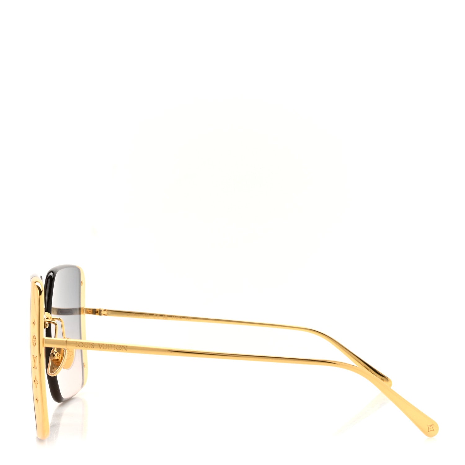 Louis Vuitton Metal LV Moon Square Sunglasses Z1994U Gold 3 of 6
