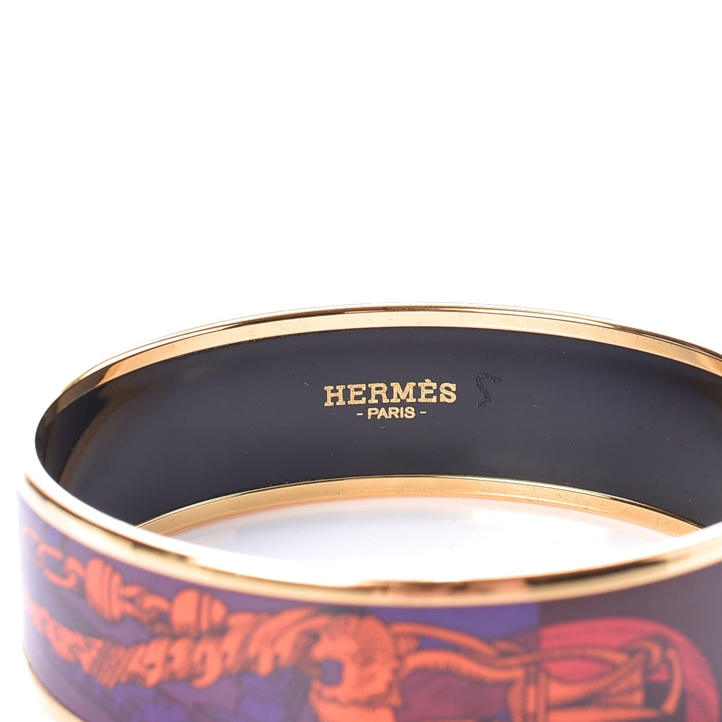 Enamel Printed Della Cavalleria Wide Bracelet 62 Cacao