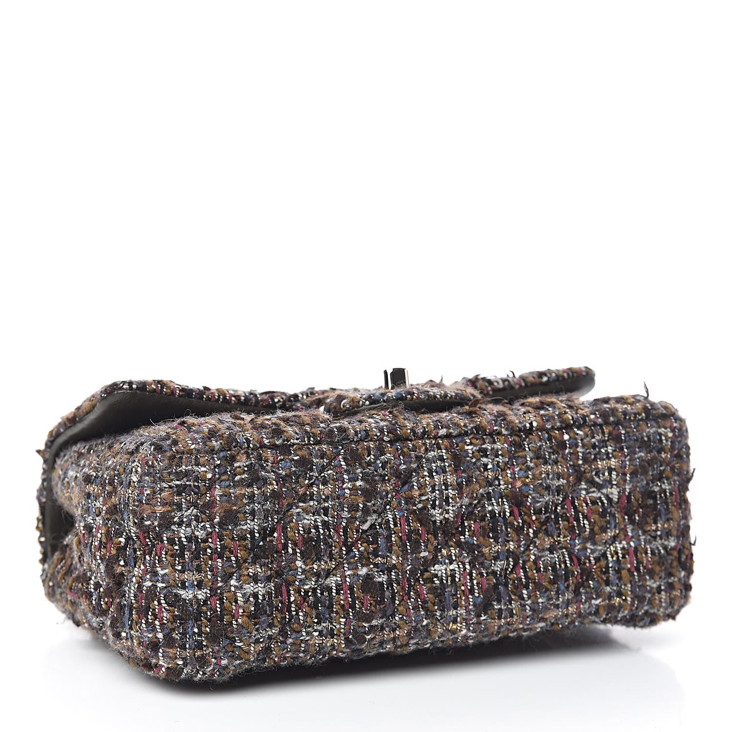 Chanel Tweed Quilted Mini Rectangular Flap Beige 4 of 10