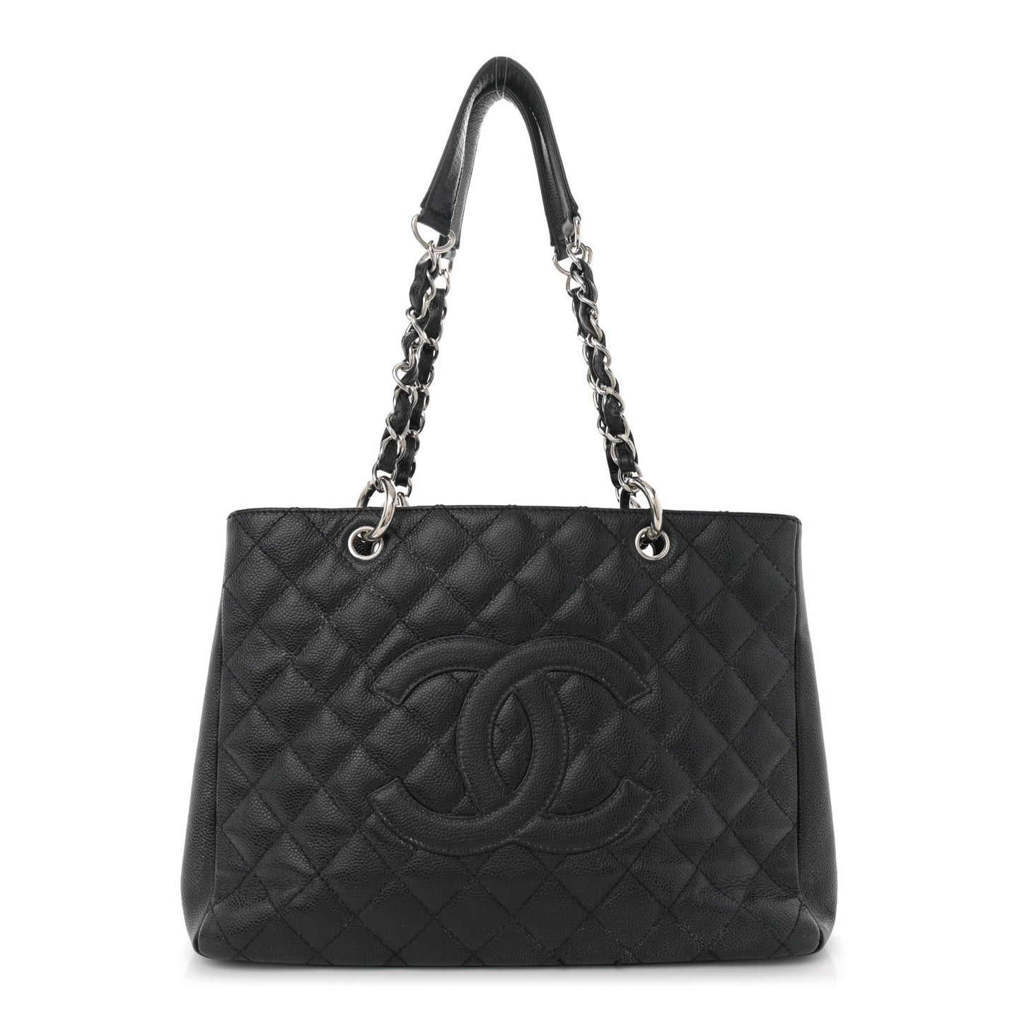 Caviar Quilted Grand Shopping Tote GST Black