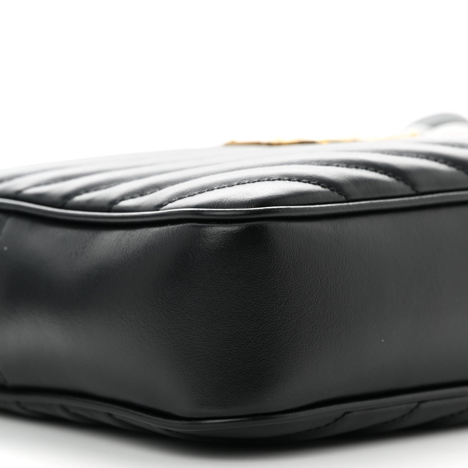 Saint Laurent Calfskin Matelasse Monogram Lou Camera Bag Black 9 of 11