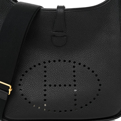 Hermes Taurillon Clemence Evelyne III PM Black 8 of 10