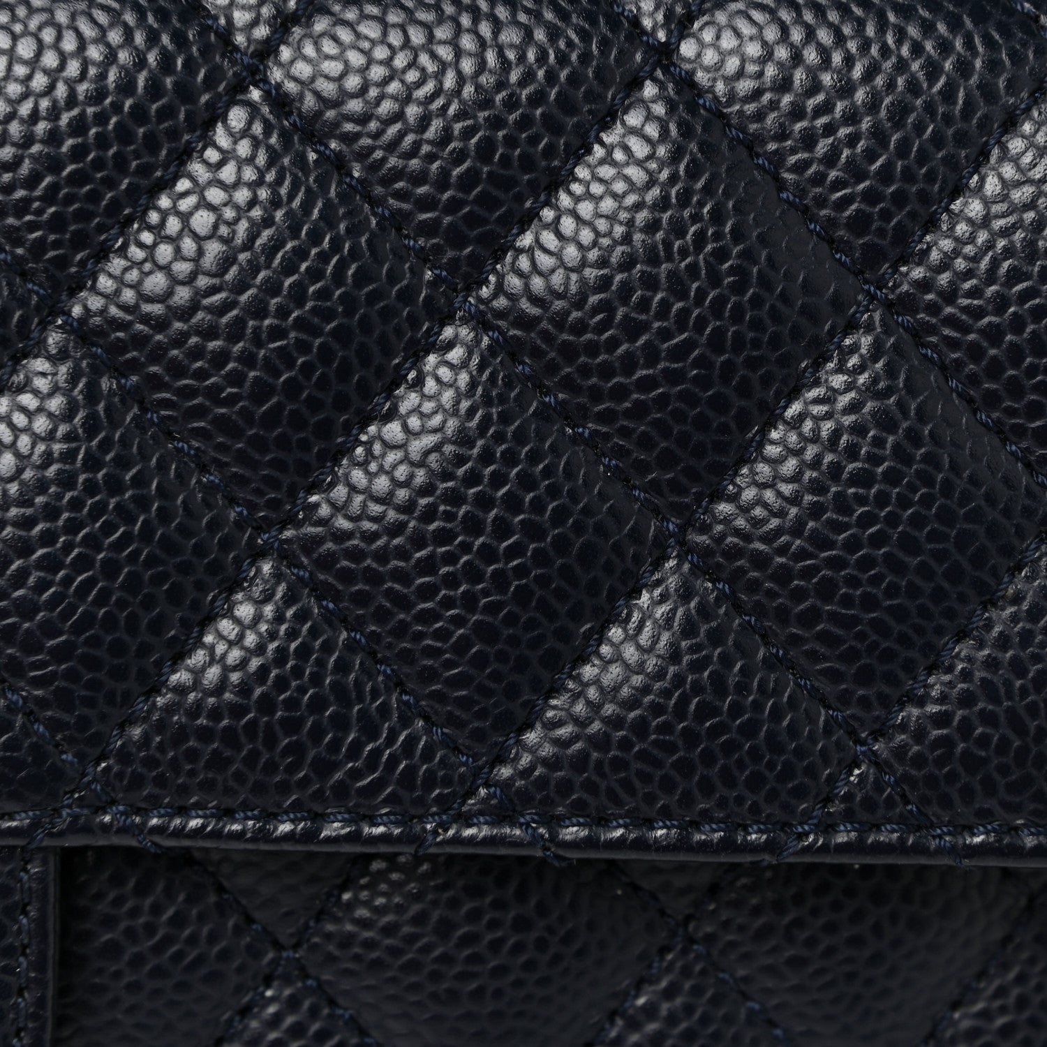 Chanel Caviar Quilted East West Flap Navy 7 of 11