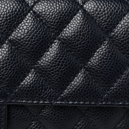 Chanel Caviar Quilted East West Flap Navy 7 of 11