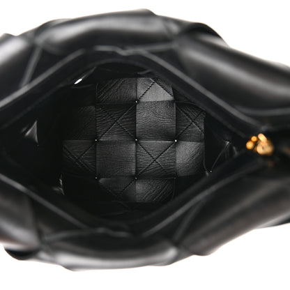 Bottega Veneta Nappa Maxi Intrecciato Clasp Bucket Bag Black 5 of 13