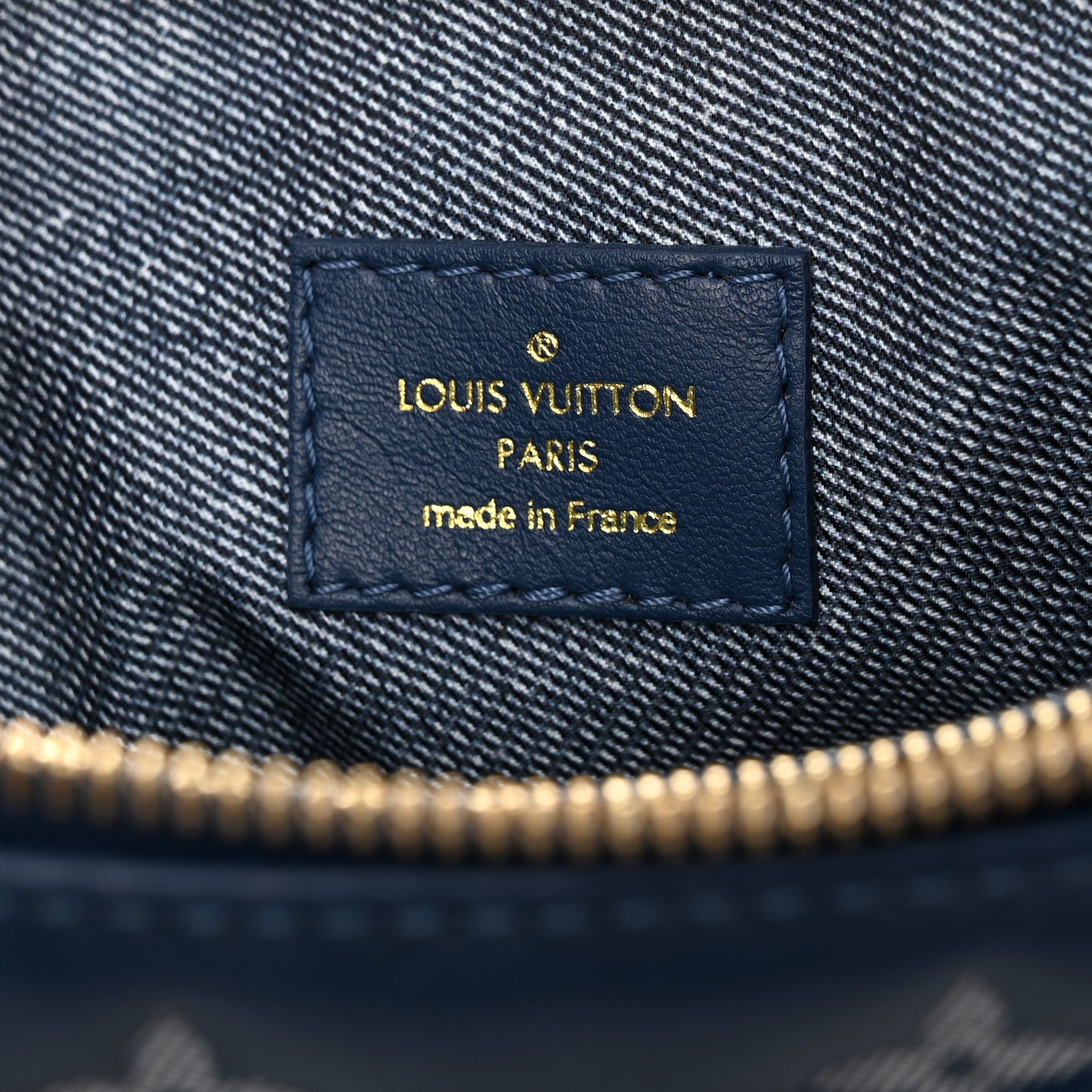 Lambskin Embossed Monogram Coussin PM Denim Blue