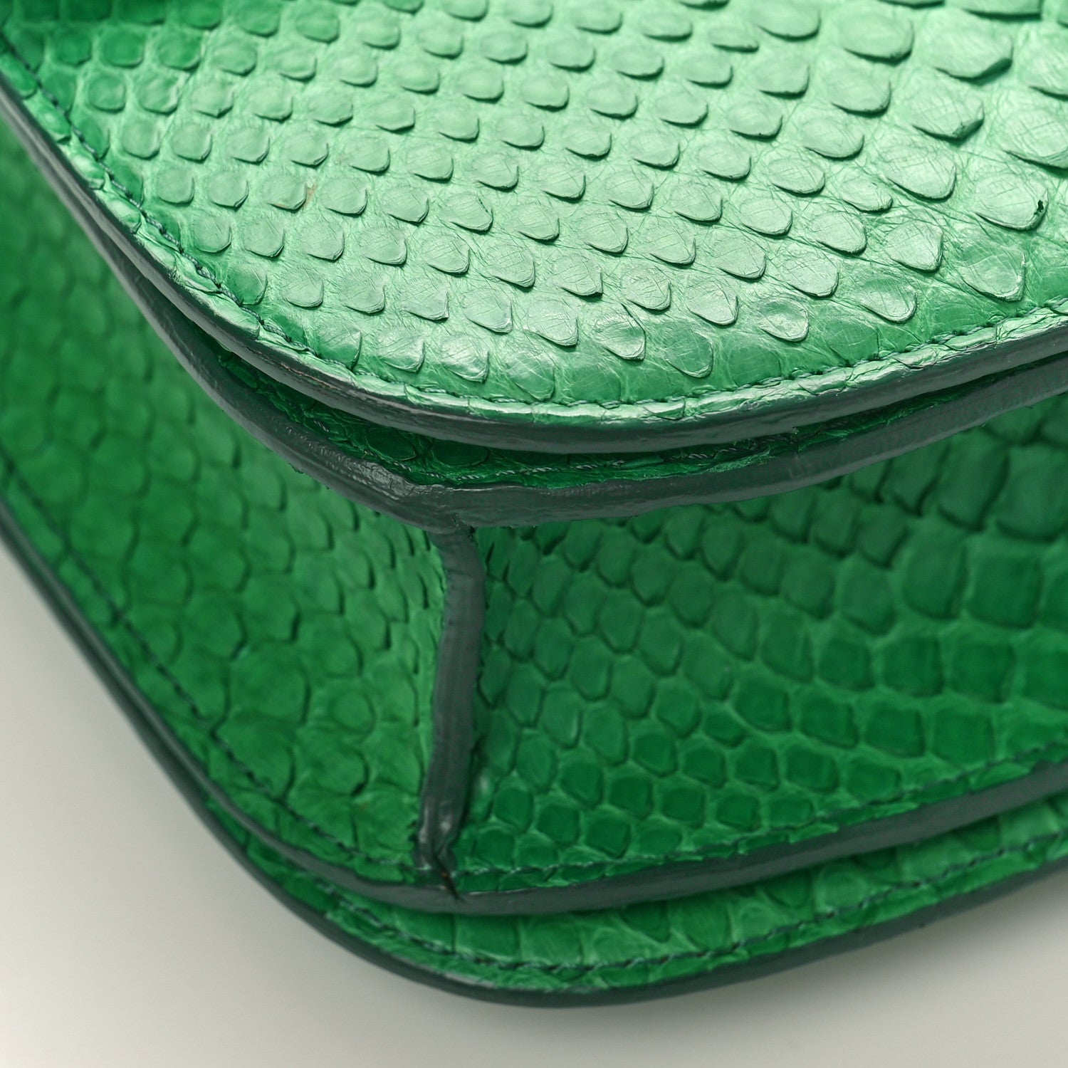 Celine Snakeskin Medium Classic Box Green 6 of 9