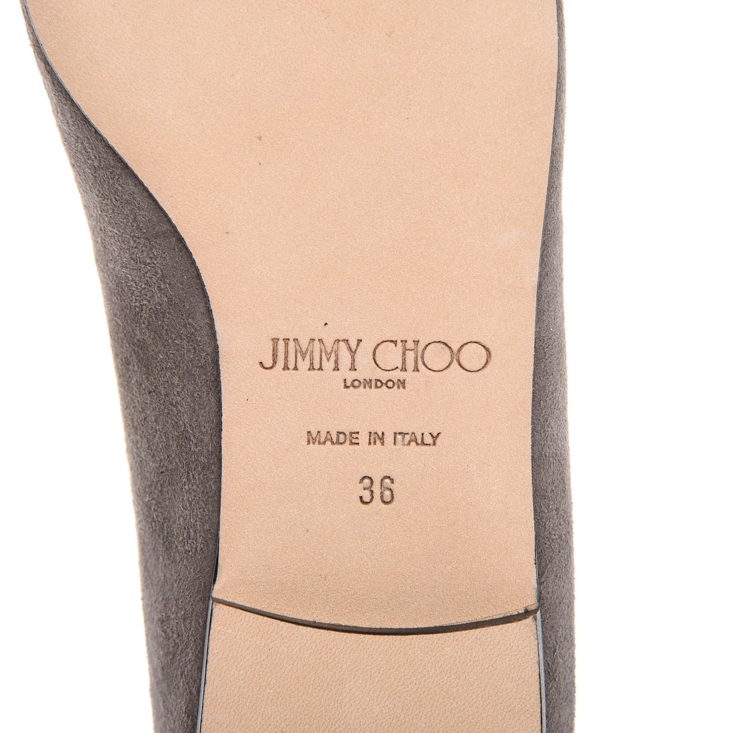 Suede Studded Hazel Pointy Toe Flats 36 Grey