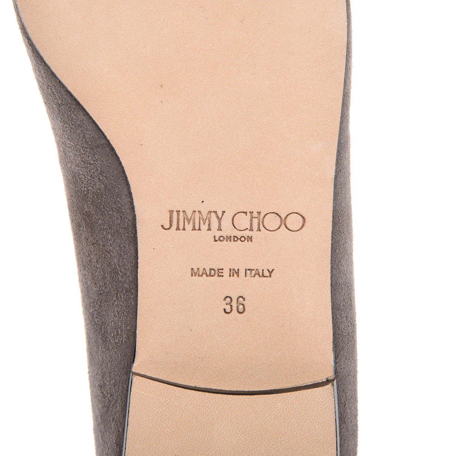 Jimmy Choo Suede Studded Hazel Pointy Toe Flats 36 Grey 8 of 12