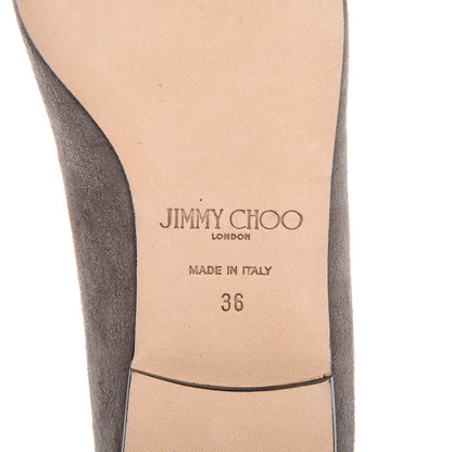 Jimmy Choo Suede Studded Hazel Pointy Toe Flats 36 Grey 8 of 12