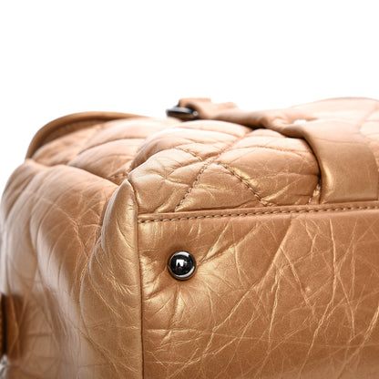 Chanel Distressed Lambskin Quilted Lady Braid Flap Tote Gold 8 of 9