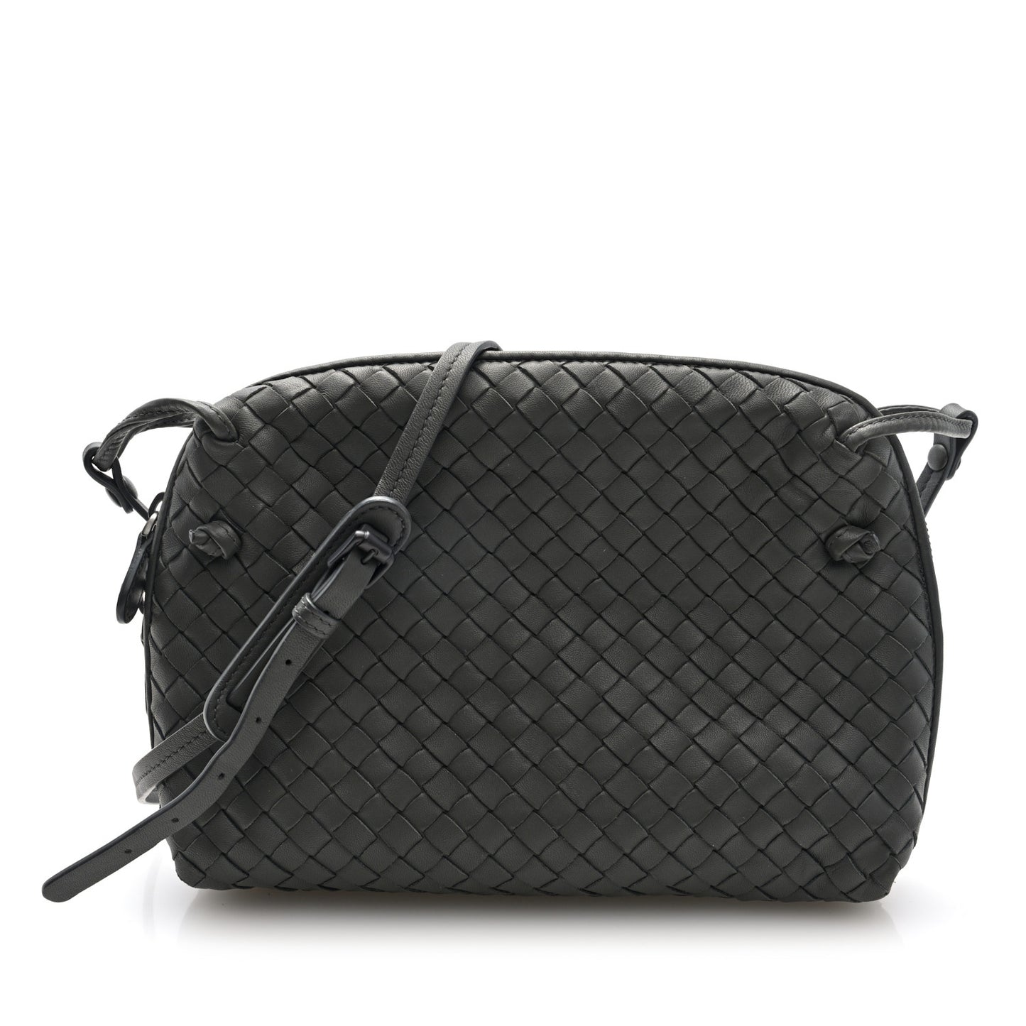 Nappa Intrecciato Nodini Crossbody Messenger New Light Grey