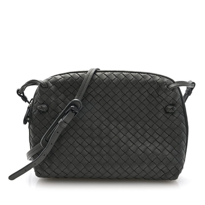 Bottega Veneta Nappa Intrecciato Nodini Crossbody Messenger New Light Grey 1 of 10