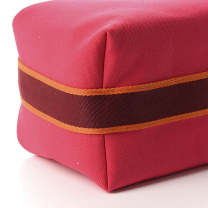Hermes Canvas Large Bride-A-Brac Pouch Hibiscus 6 of 9