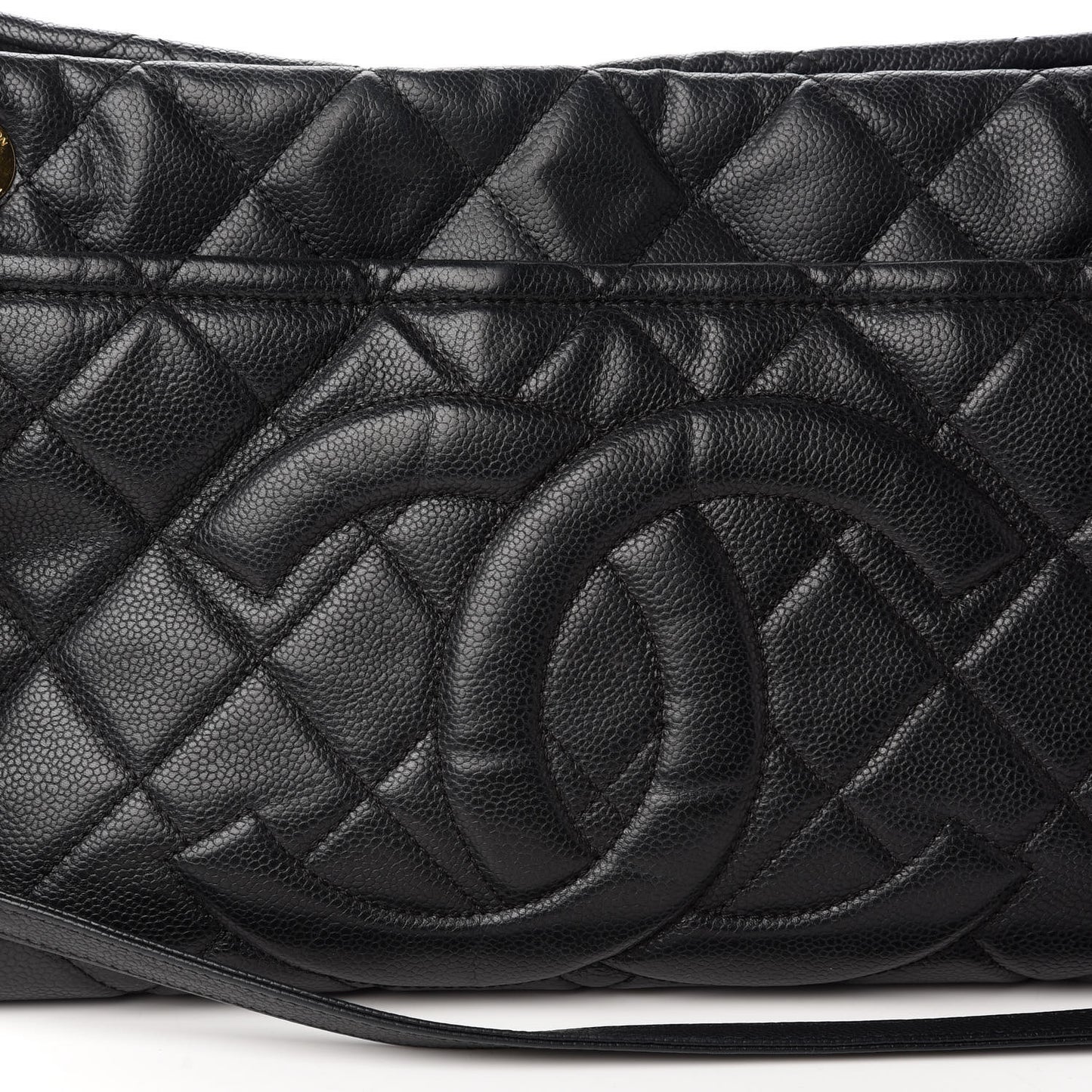 Caviar Quilted Timeless CC Soft Tote Black