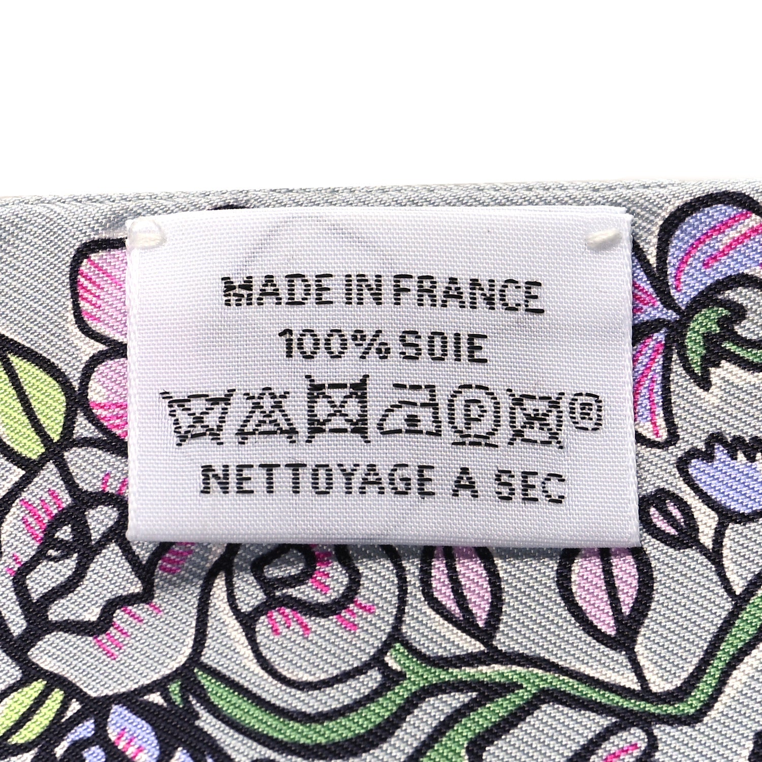Hermes Silk Mille Et Un Lapins Twilly Gris Perle Rose Jaune 3 of 4