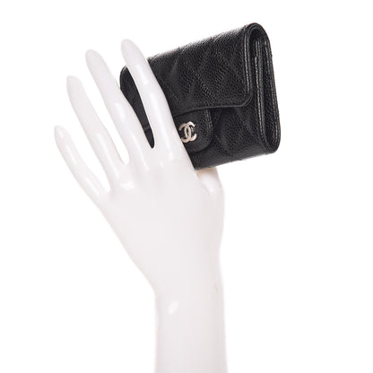 Chanel Caviar Quilted Flap Card Holder Black 2 of 11