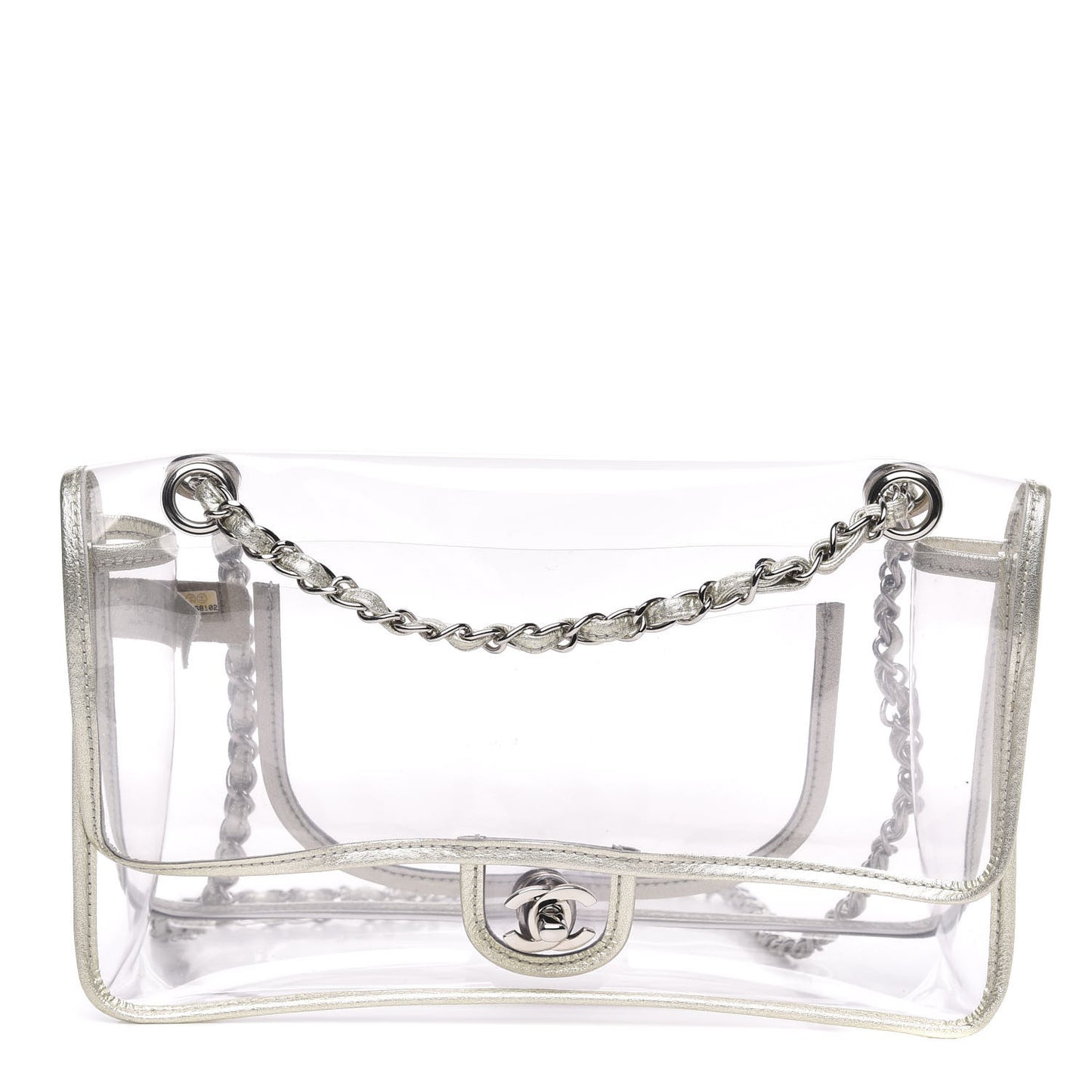 Lambskin Vinyl Large Naked Flap Silver