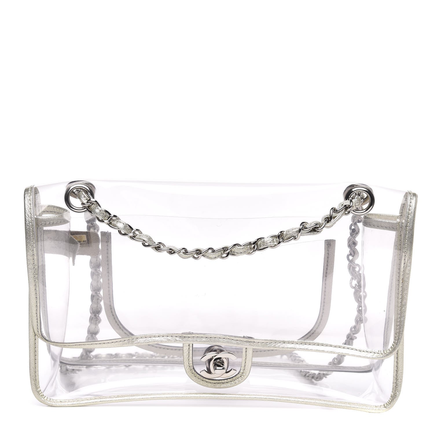 Chanel Lambskin Vinyl Large Naked Flap Silver 1 of 9