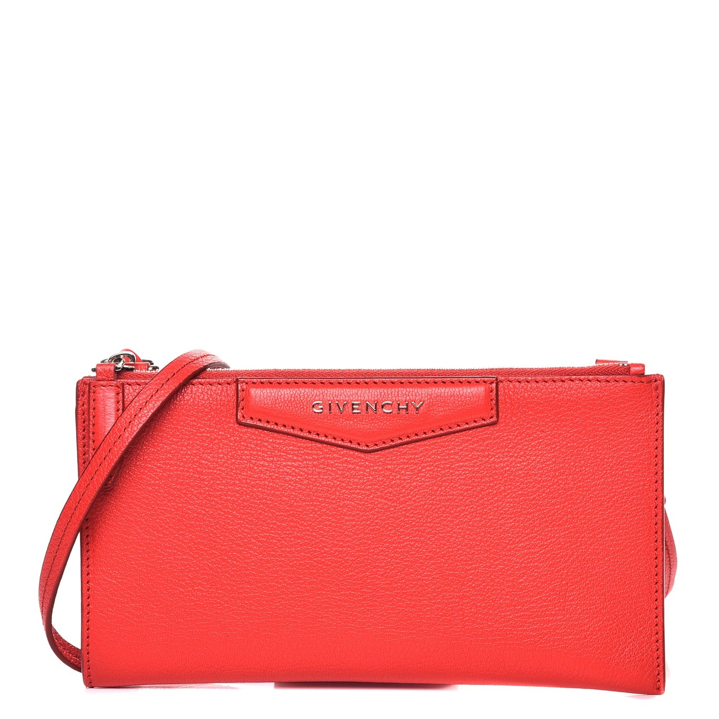 Grained Goatskin Antigona Crossbody Medium Red