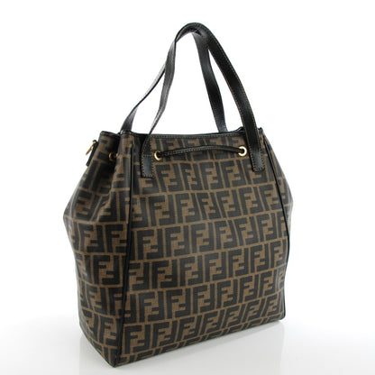 Fendi Zucca Spalmati Drawstring Bag Black 3 of 8