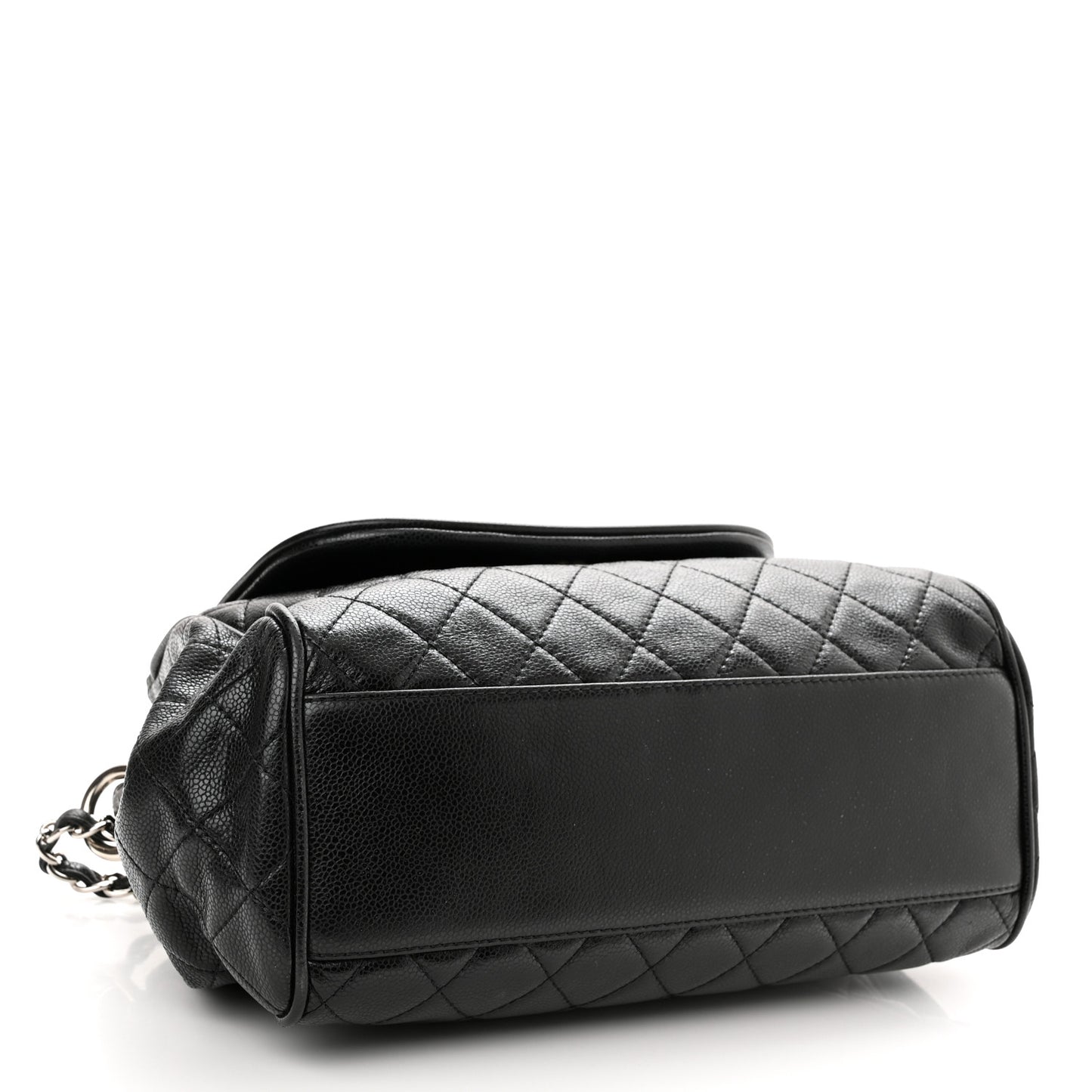 Caviar Quilted Timeless Accordion Flap Black