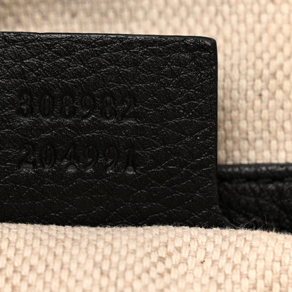 Gucci Pebbled Calfskin Medium Soho Chain Shoulder Bag Black 7 of 16