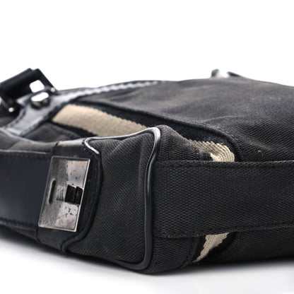 Gucci Canvas Calfskin Messenger Bag Navy 10 of 13