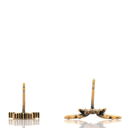 Christian Dior Metal Crystal J'adior Earrings Aged Gold 3 of 4