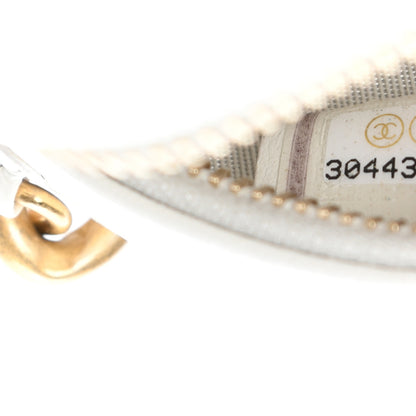Chanel Goatskin Quilted Chanel 19 Round Clutch With Chain White 7 of 10