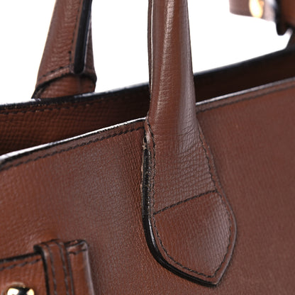 Burberry Grainy Calfskin House Check Medium Banner Tote Tan 13 of 17