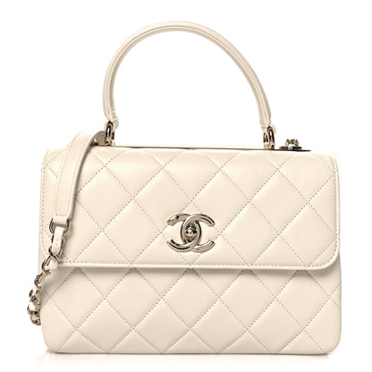Chanel Lambskin Quilted Small Trendy CC Dual Handle Flap Bag White 1 of 11