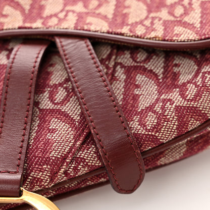 Christian Dior Monogram Saddle Bag Burgundy 11 of 14