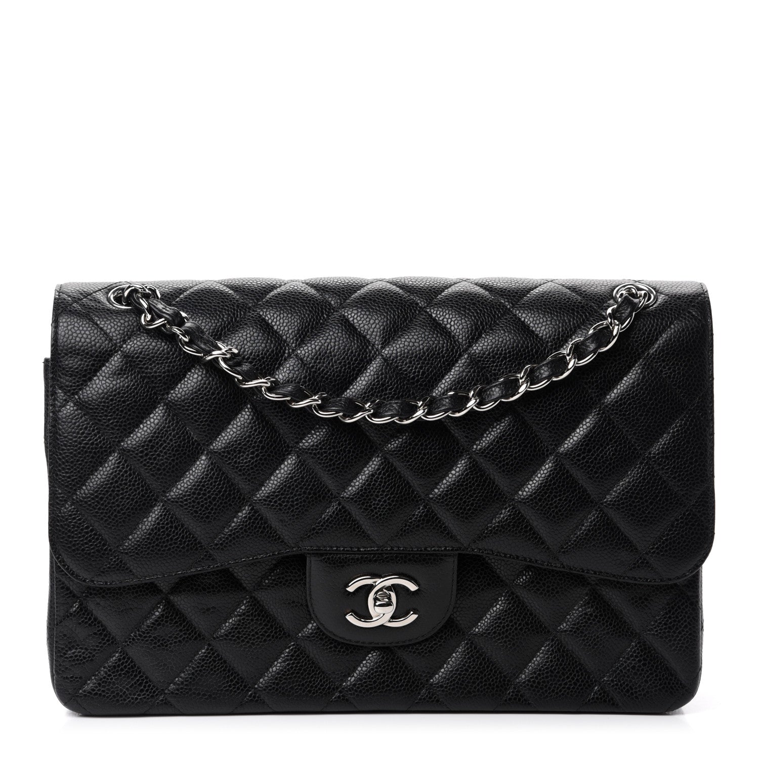 Chanel Caviar Quilted Jumbo Double Flap Black 1 of 10