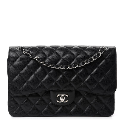 Chanel Caviar Quilted Jumbo Double Flap Black 1 of 10