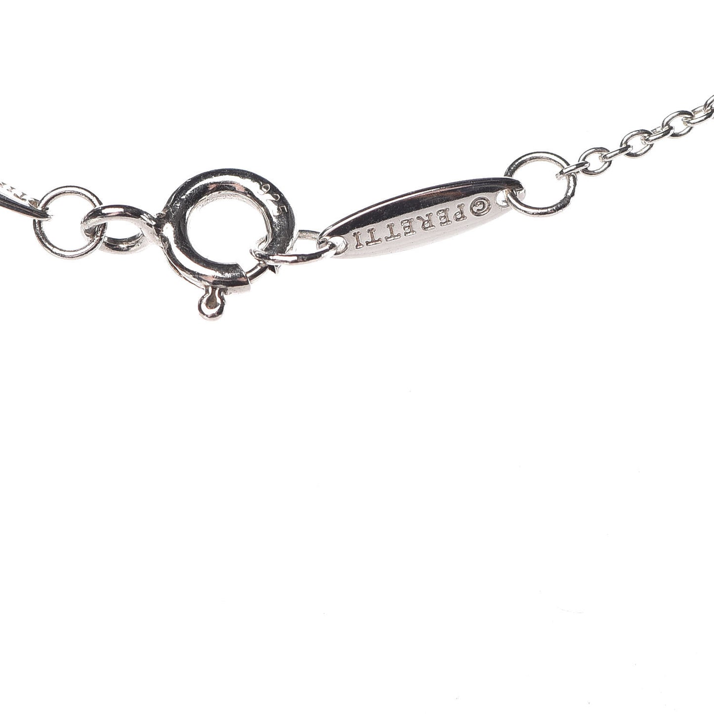 Sterling Silver Diamond .10ct Elsa Peretti Diamonds by the Yard Pendant Necklace