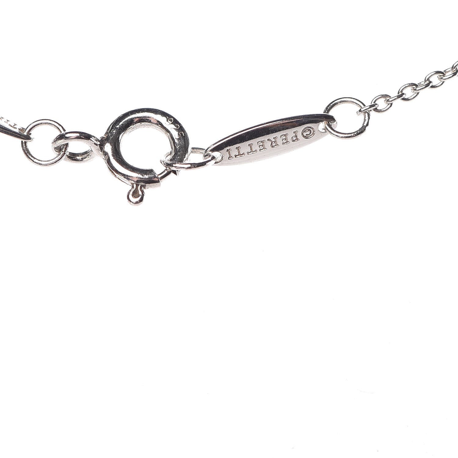 Tiffany Sterling Silver Diamond .10ct Elsa Peretti Diamonds by the Yard Pendant Necklace 5 of 9