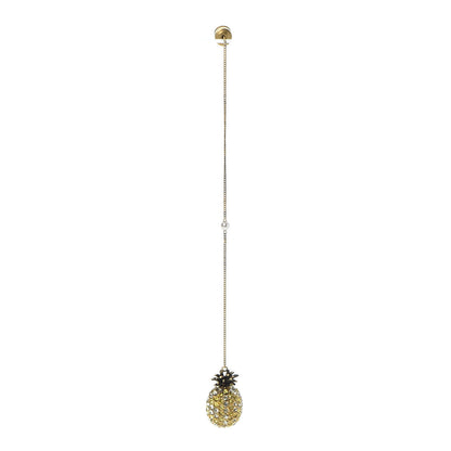 Gucci Crystal Pineapple Long Chain Earring Gold 1 of 5