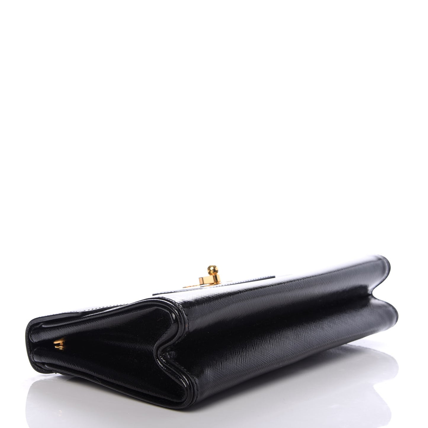 Vernice Saffiano Clutch Black
