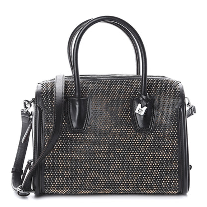 MCM Calfskin Balam Spitze Boston Bag Black 1 of 8