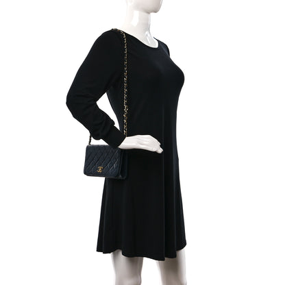 Chanel Lambskin Quilted Small Single Flap Navy 2 of 7