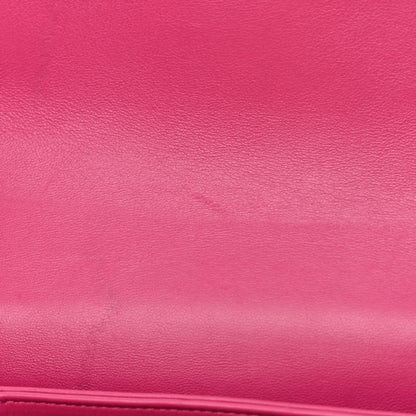 Chanel Lambskin Quilted Small Chain Top Handle Flap Fuchsia 13 of 16