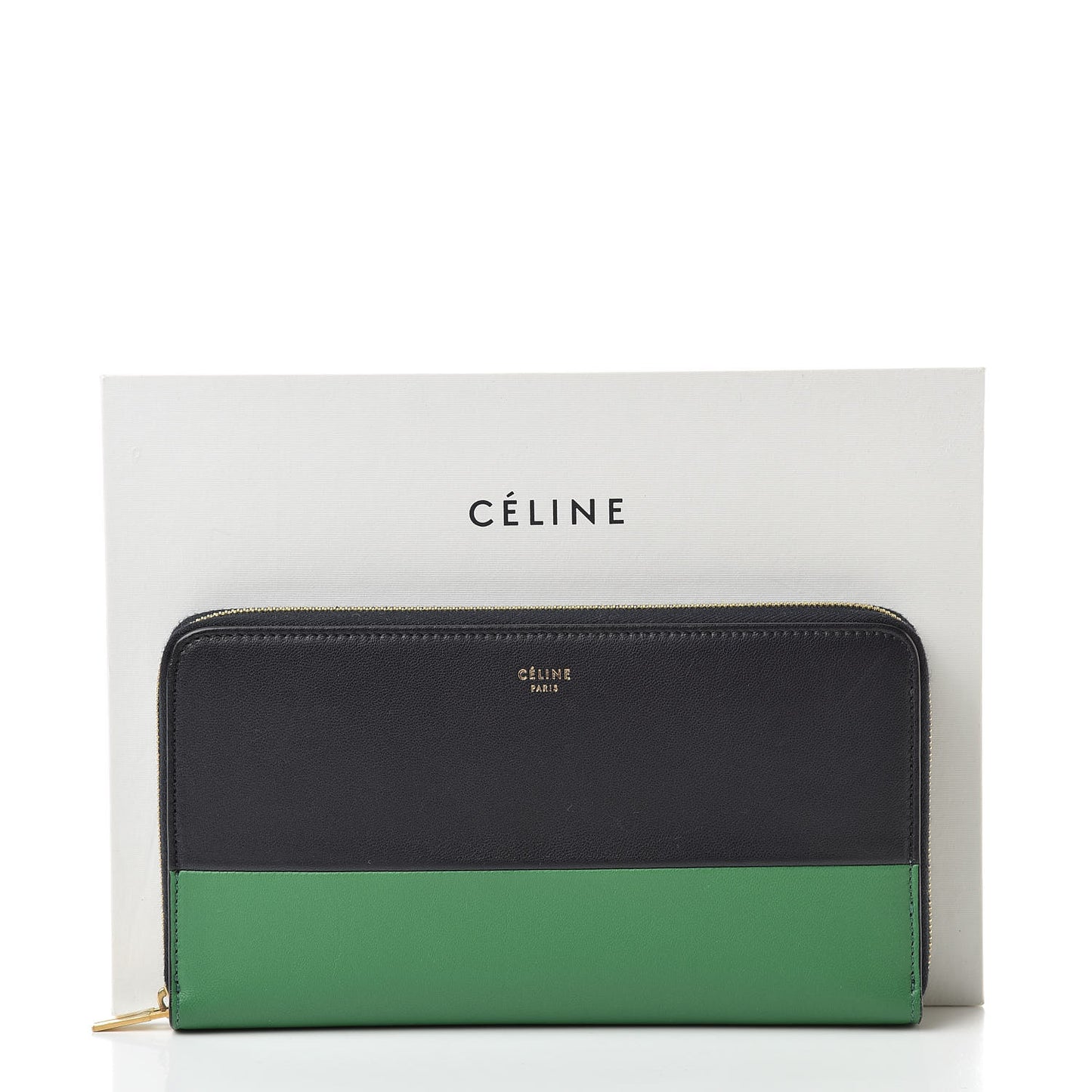 Lambskin Large Zip Around Multifunction Wallet Grass Navy
