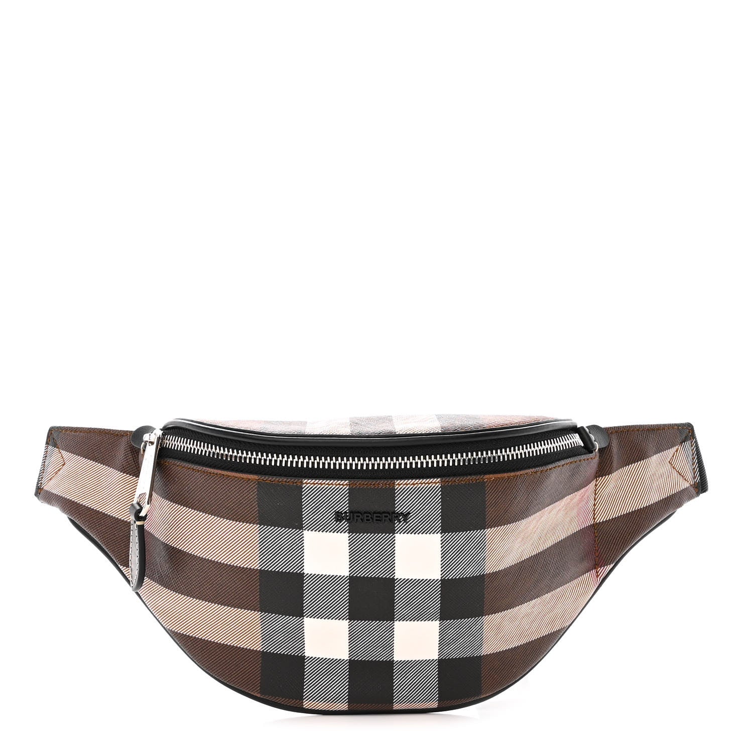 Burberry E-canvas Check Bum Bag Dark Birch Brown 1 of 11