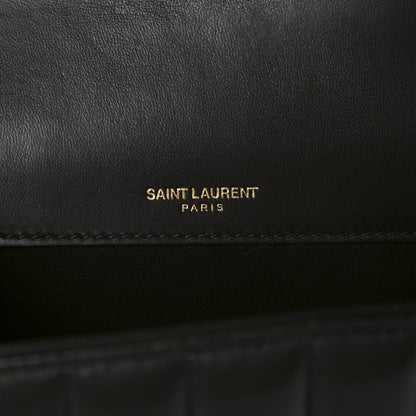 Saint Laurent Lambskin Matelasse Monogram Medium Vicky Chain Bag Black 8 of 11