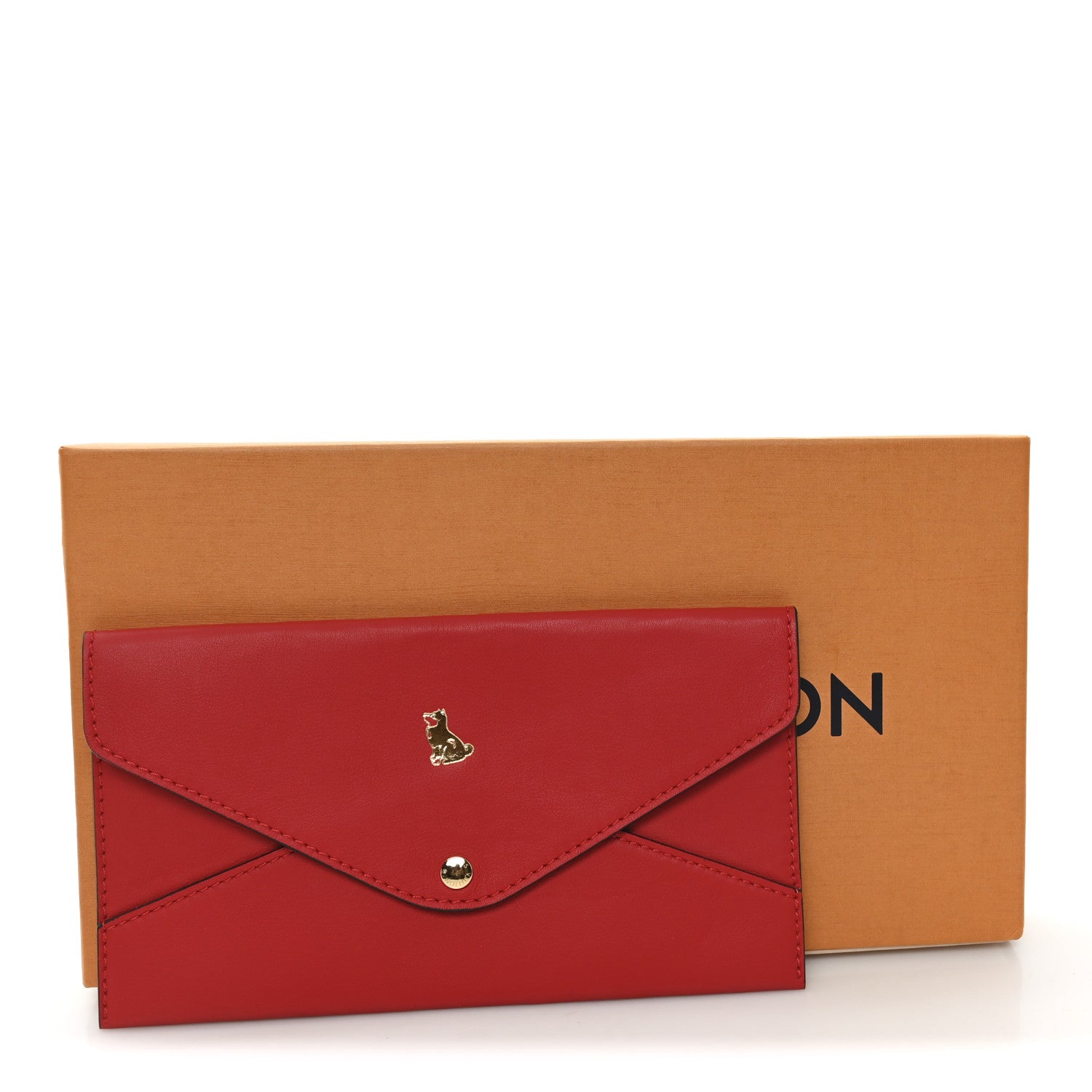 Louis Vuitton Calfskin Envelope Pouch Red 8 of 8